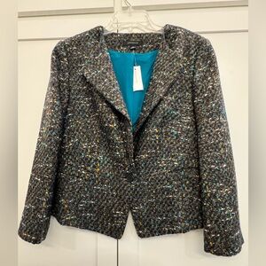 Ann Taylor Multicolored Textured Blazer
